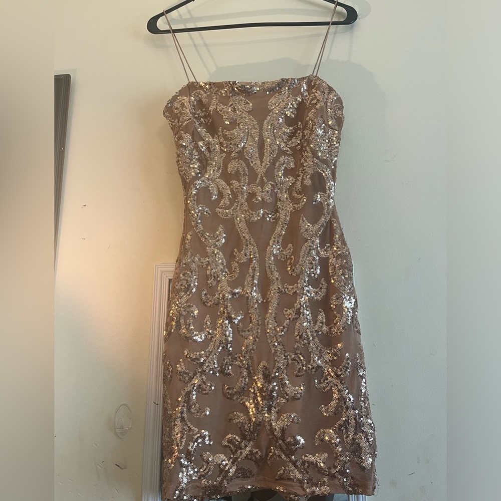 Windsor Gold Homecoming Formal Mini Dress Size S